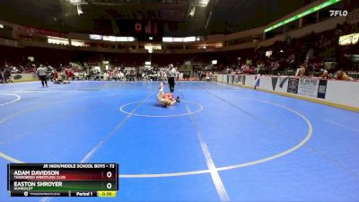 73 lbs Cons. Round 2 - Easton Shroyer, Humboldt vs Adam Davidson, Thorobred Wrestling Club