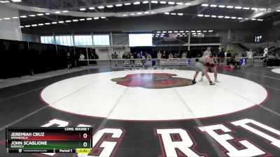 165 lbs Cons. Round 1 - John Scaglione, Norwich vs Jeremiah Cruz, Springfield