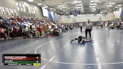 92 lbs Cons. Round 3 - Levi Hill, Roy Wrestling Club vs Maverick Mortensen, Aviator Wrestling Academy