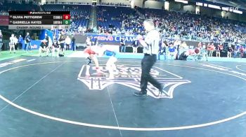 Girls-135 lbs Champ. Round 1 - Gabriella Hayes, Lawton (Girls) vs Olivia Pettigrew, St Johns (Girls)