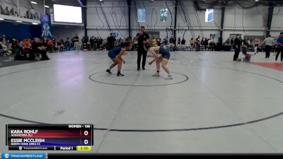 136 lbs Champ. Round 1 - Kara Rohlf, Augustana (IL) vs Essie McCleish, North Iowa Area CC
