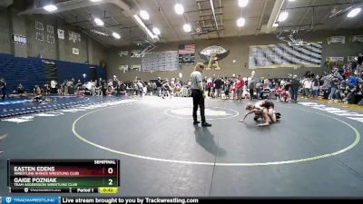 102 lbs Semifinal - Easten Edens, Wrestling Rhinos Wrestling Club vs Gaige Pozniak, Team Aggression Wrestling Club