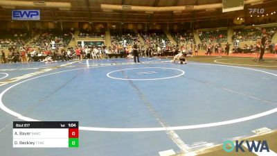 112 lbs Semifinal - Aiden Bayer, Broken Arrow Wrestling Club vs Dawson Beckley, Team Tulsa Wrestling Club