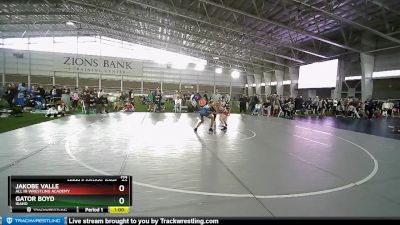 92 lbs Cons. Round 6 - JaKobe Valle, All In Wrestling Academy vs Gator Boyd, Idaho