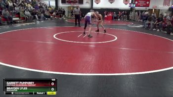 106 lbs Round 1 - Garrett Pumphrey, Eddyville-Blakesburg-Fremont vs Brayden Lyles, Burlington