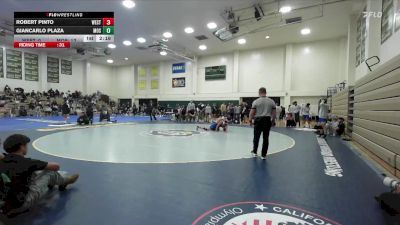 141 lbs Finals (2 Team) - Giancarlo Plaza, Menlo Oak Squad vs Robert Pinto, Westcliff