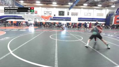 157 lbs Cons. Round 6 - Dylan Magana, Poway vs Jacob Martinez, El Modena