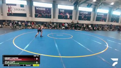 132 lbs Champ. Round 1 - Sylis Clift, Pirate Wrestling Club vs Henry Cantin, Austin Wrestling Academy