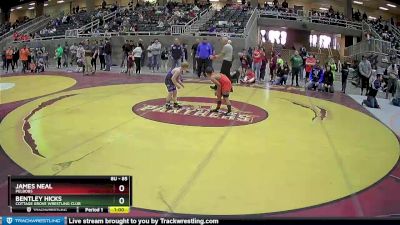 85 lbs Cons. Round 2 - Bentley Hicks, Cottage Grove Wrestling Club vs James Neal, Pelbobs