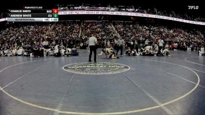 1A 120 lbs Quarterfinal - Andrew White, Uwharrie Charter Academy vs Charlie Smith, Mount Airy High School