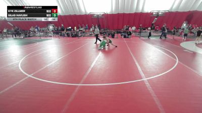 10U Boys - 120 lbs 3rd Place Match - Silas Havlish, Wisconsin vs Kye Zillmer, Wisconsin