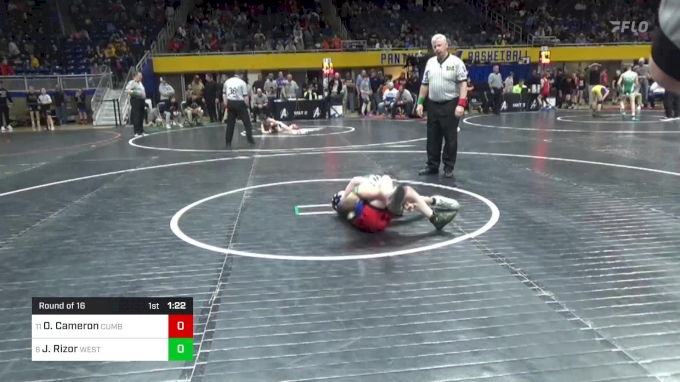 85 lbs Round Of 16 - Owen Cameron, Cumberland Valley vs Jacob Rizor ...