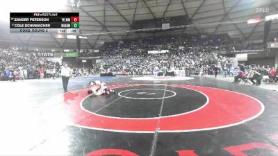 Boys 4A 175 lbs Cons. Round 2 - Zander Peterson, Yelm vs Cole Schumacher, Mead