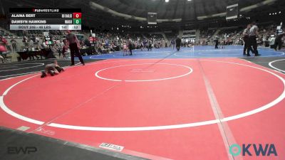 46 lbs Semifinal - Alaina Bert, Del City Little League Wrestling vs Dawsyn Hawkins, Wagoner Takedown Club