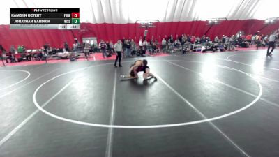 16U Boys - 138 lbs Cons. Round 2 - Jonathan Sandrik, Wisconsin vs Kamdyn Detert, Fond Du Lac Wrestling Club