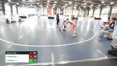 120 lbs Quarterfinal - Kyler Kiessling, PA Alliance Black vs Henry Buelow, Rebellion Uprising