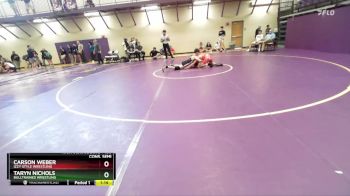 138 lbs Cons. Semi - Taryn Nichols, BullTrained Wrestling vs Carson Weber, Izzy Style Wrestling