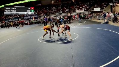 D 2 175 lbs Cons. Semi - Evan Poole, Brusly vs Zach Cestia, St. Thomas More