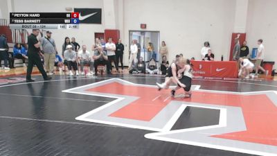 124 lbs Semifinal - Peyton Hand, Ottawa University vs Tess Barnett, Wayland Baptist University