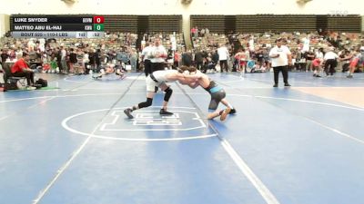 110-I lbs Consi Of 32 #2 - Luke Snyder, Governor Mifflin vs Matteo Abu El-Haj, Keystone Wrestling Academy
