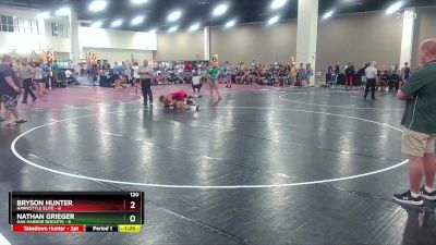 120 lbs Round 5 (10 Team) - Nathan Grieger, Oak Harbor Rockets vs Bryson Hunter, Hawkstyle Elite