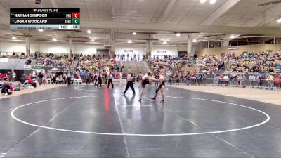 AA 132 lbs Cons. Round 2 - Nathan Simpson, Page High School vs Logan Woodard, Northeast High School