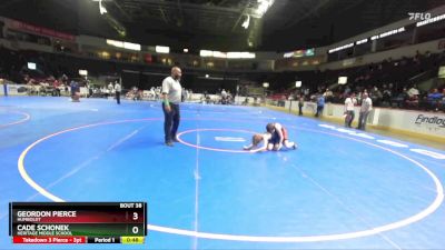 88 lbs Cons. Round 3 - Geordon Pierce, Humboldt vs Cade Schonek, Heritage Middle School