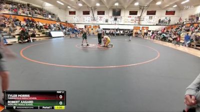 145 lbs Round 2 - Robert Aagard, Worland Middle School vs Tyler Morris, Thermopolis Middle School