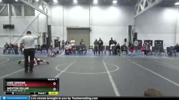 76 lbs Round 7 (8 Team) - Jake Simione, Warhawks Black vs Weston Killar, PA Alliance Blue