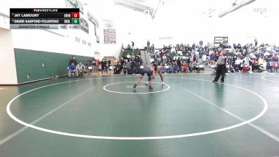 150 lbs Quarterfinal - Jay Lamourt, East Haven vs Demir Sanford-Tolentino, Rockville
