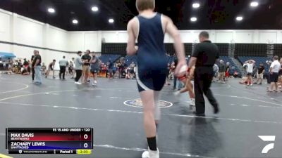 120 lbs Round 1 - Zachary Lewis, Unattached vs Max Davis, Beastworks