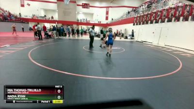 100 lbs Semifinal - Nadia Ryan, Frisco Reedy (Girls) vs Mia Thomas-Trujillo, Weatherford (Girls)