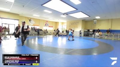 77kg/82kg Round 2 - Rylie Doramus, Community Youth Center - Conco vs Christian Diaz, Delta Wrestling Club