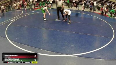 82 lbs Cons. Round 1 - Hayden Jacobs, Payson Lions Wrestling Club vs Hyrum Miller, Shootbox