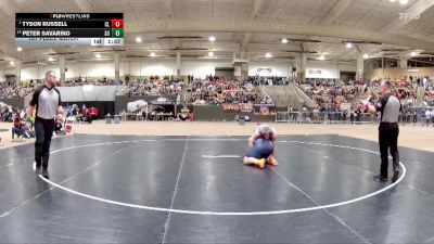 AA 285 lbs 1st Place Match - Tyson Russell, Cleveland High School vs Peter Savarino, Summit High School