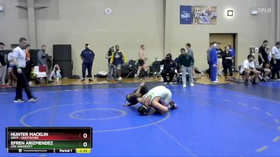 174 lbs Cons. Round 3 - Hunter Macklin, UNCP - Unattached vs Efren Arizmendez, Life University