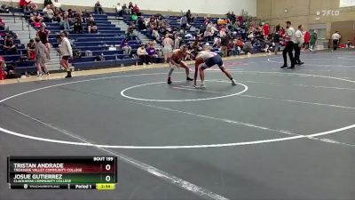 141 lbs Cons. Round 5 - Tristan Andrade, Treasure Valley Community College vs Josue Gutierrez, Clackamas Community College