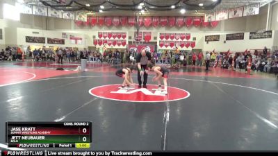 80 lbs Cons. Round 2 - Jase Kratt, Summit Wrestling Academy vs Jett Neubauer, BOLD