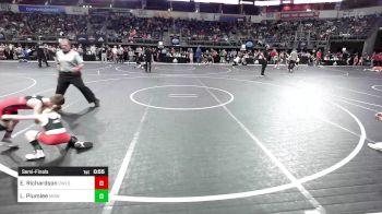 46 lbs Semifinal - Enzo Richardson, Team Owls vs Lane Plumlee, Mustang Bronco Wrestling Club