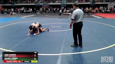 160 lbs Cons. Round 3 - Jake Martin, Nikiski High School vs Romen Weber, Valdez High School