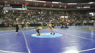 125 lbs Champ. Round 1 - Eli Kirk, Central Okla. vs Logan Davis, West Liberty