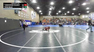 120 lbs Cons. Round 5 - Christopher Polanco, Coalinga vs Titus Willis, Independence