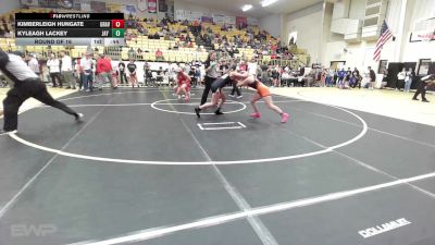 126 lbs Round Of 16 - Kimberleigh Hungate, GRAVETTE vs Kyleagh Lackey, Jay Junior High