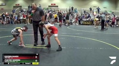 75 lbs Semis & 1st Wrestleback (8 Team) - Kayden Rands, Ares Red vs Porter Warren, Indiana Outlaws