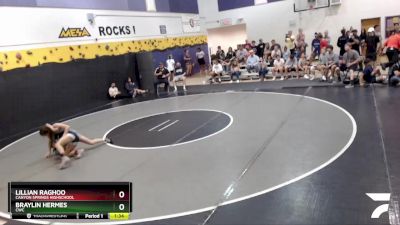 100 lbs Round 3 - Lillian Raghoo, Canyon Springs Highschool vs Braylin Hermes, CWC