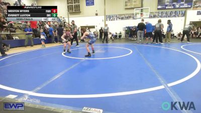 58 lbs Semifinal - Weston Myers, Pawhuska Elks Takedown vs Everett Luxton, Bartlesville Wrestling Club