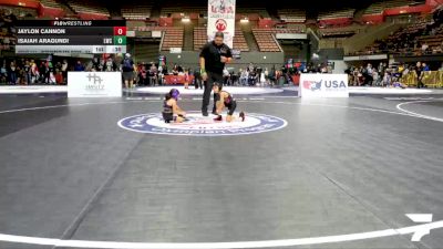 Bantam - 40 lbs Quarters - Arielle Paez, Livingston Wrestling Club vs Aaron Maestas