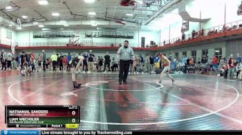 90 lbs Cons. Round 2 - Nathanial Sanders, Red Cobra Westling Academy vs Liam Wechsler, Whiteland Wrestling Club