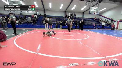 43 lbs Consolation - Walker Williams, Team Tulsa Wrestling Club vs Dawsyn Hawkins, Wagoner Takedown Club
