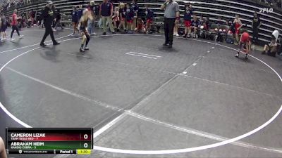 65 lbs Round 5 (6 Team) - Cameron Lizak, Team Texas Red vs Abraham Heim, Kansas Cobra